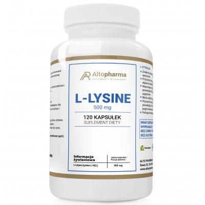L-LIZYNA 500mg ODPORNOŚĆ STRES OPRYSZCZKA PRODUKT WEGE 120 kapsułek