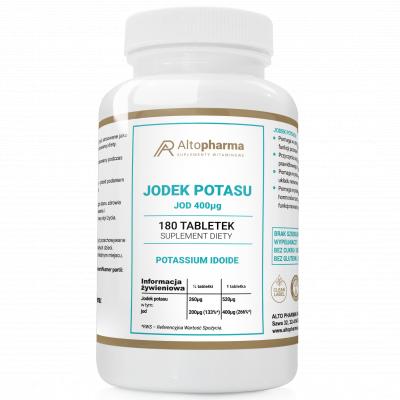 JODEK POTASU JOD 400µg TARZCZYCA PRODUKT WEGE 180 tabletek