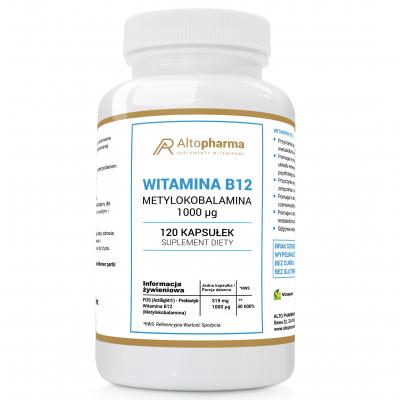 WITAMINA B12 METYLOKOBOLAMINA 1000µg PRODUKT WEGE 120 kapsułek