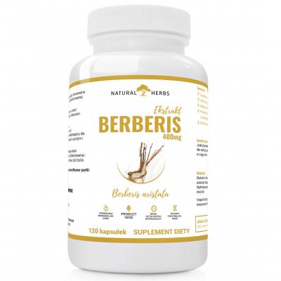 Berberis Ekstrakt 400mg Berberyna PRODUKT WEGE 120 kapsułek