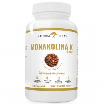 MONAKOLINA K CZERWONE DROŻDŻE RYŻU + PREBIOTYK PRODUKT WEGE 60 kapsułek